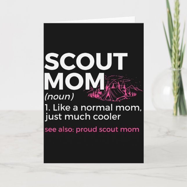 Carte Scouting Funny Scout Mom Definition Proud Scout Mo (Devant)