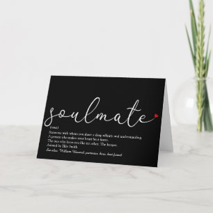 Carte Script Love Heart Soulmate Définition