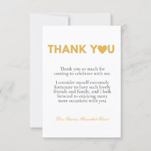 Carte Script moderne merci note de message