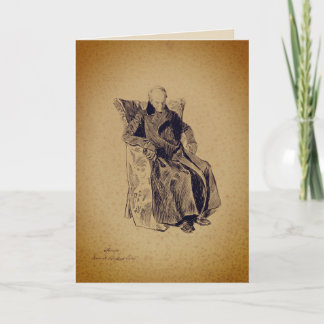 Carte Scrooge vintage Un chant de Noël Gibson