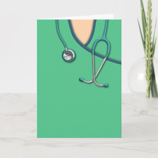 Carte Scrubs médical vert (Devant)