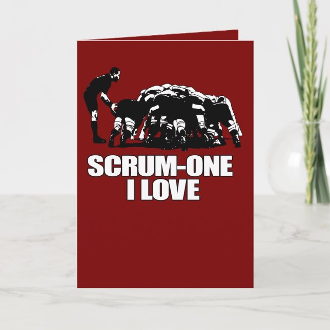 Carte Scrum One J'aime Rugby Saint Valentin (Devant)