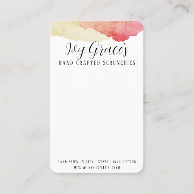 Carte Scrunchie artisanale (Devant)