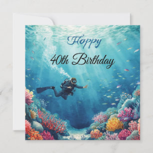 Carte Scuba 40e anniversaire sous l'eau