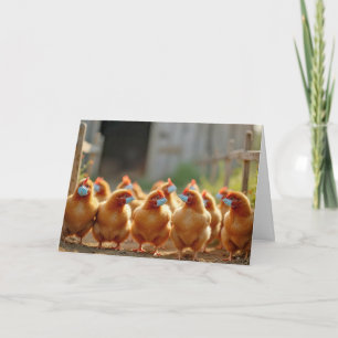 Carte Se Bien Bientôt Poulet Avec Masques