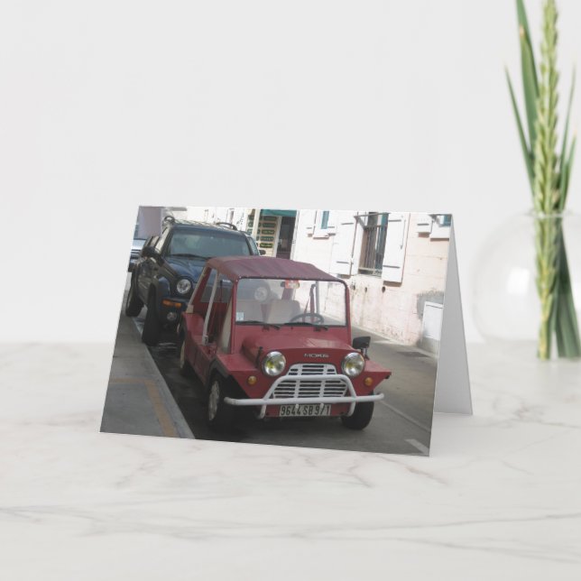 Carte Se bien bientôt - Voiture d'urgence Vintage (Devant)