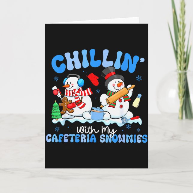 Carte Se détendre avec mes Snowmies de cantine Dame de m (Devant)