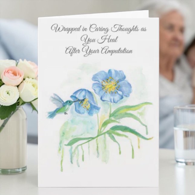Carte Se rétablir après une amputation Poppy, Colibri (Créateur téléchargé)