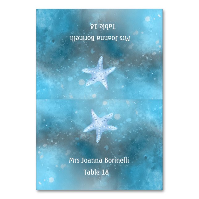 Carte Sea Blue Summer Table Tente Place (Par défaut)