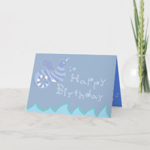 Carte Sea Horse Birthday Card
