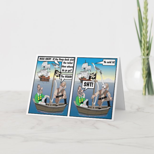 CARTE SEAGULL POOP JOUR (Devant)