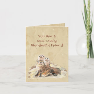 Carte Seal merveilleusement ami Seal Anniversaire
