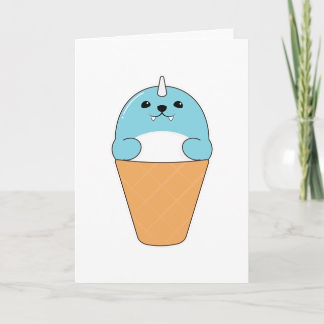Carte Seal with Ice cream cone (Devant)