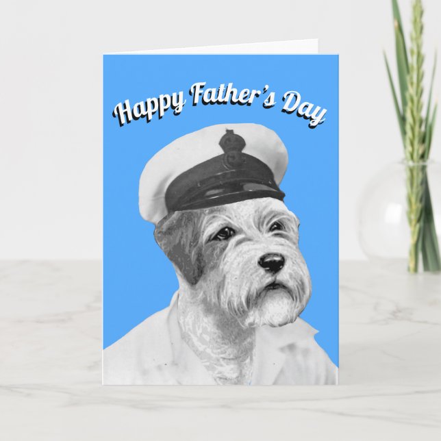 Carte Sealyham Terrier Fête des Pères (Devant)