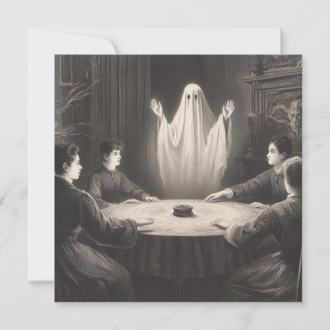 Carte Séance avec apparition de fantôme Illustration ant (Devant)