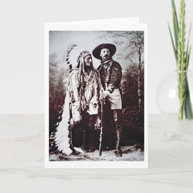 Carte Séance Taureau en chef (1831-90) en tournée avec (Devant)