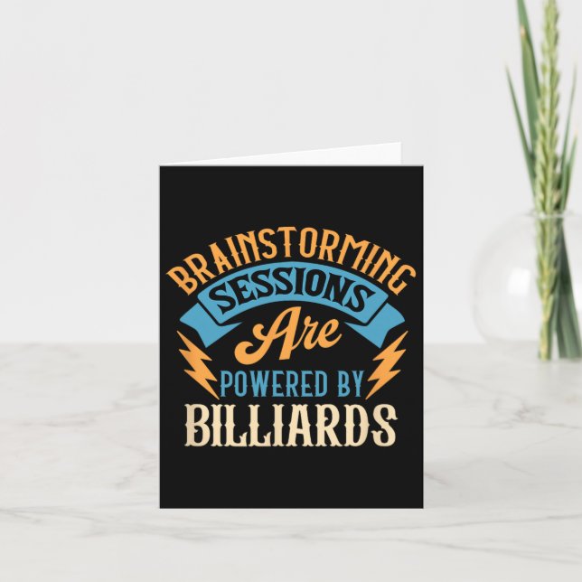 Carte Séances de Brainstorming Billard passionné (Devant)