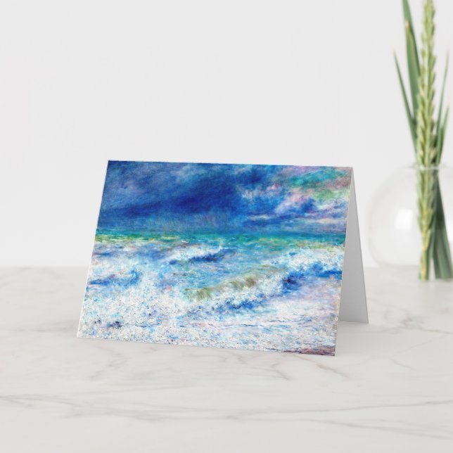 Carte Seascape, célèbre peinture de Renoir (Devant)