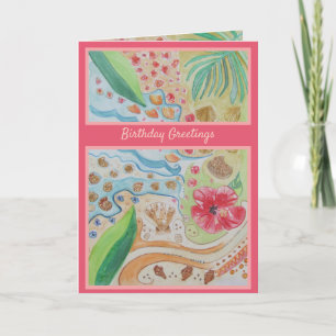 Carte Seashell Anniversaire Salutations Ami spécial