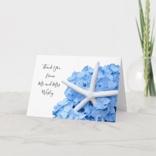 Carte Seaside Garden Blue Newlyweds Merci