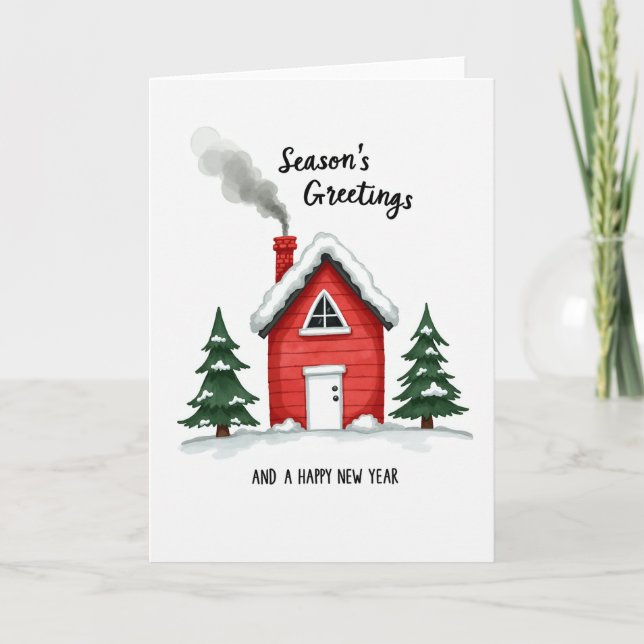 Carte Seasons Greetings Cozy Home Card (Devant)