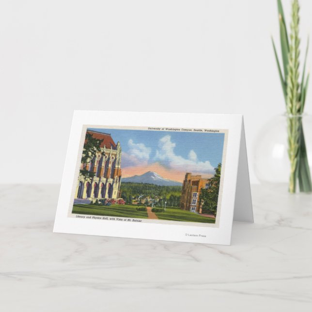 Carte Seattle, Washington - université de Washington (Devant)