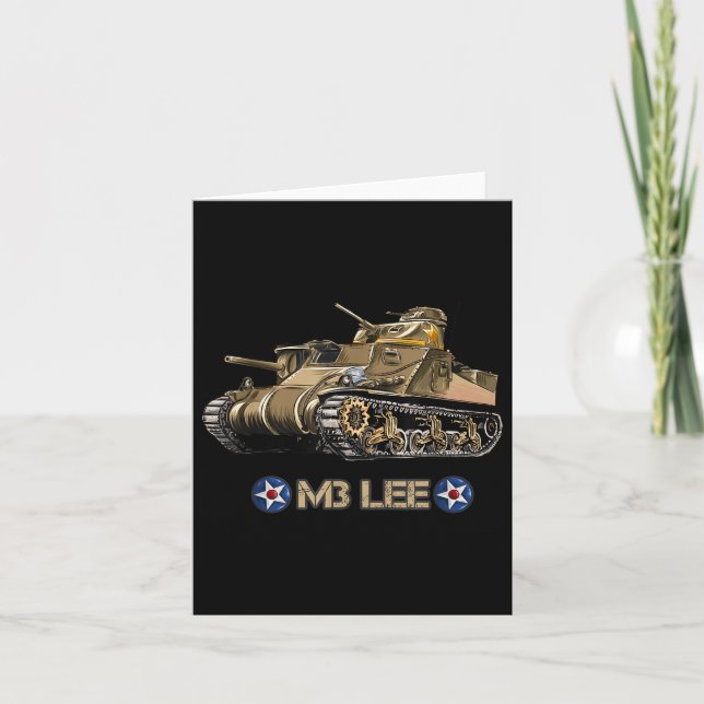 Carte Seconde Guerre mondiale American Medium Tank M3 Le (Devant)