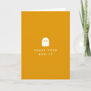 Carte Secouez votre Boo-ty   Halloween Ghost Party Funny