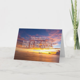 Carte Secret de succès - citation de motivation