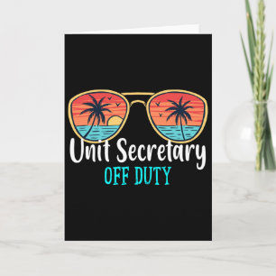Carte Secrétaire d'unité hors service Vacances Fêtes Été