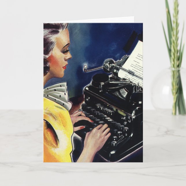 Carte Secrétaire exécutif vintage des affaires Lettre d' (Devant)