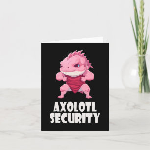 Carte Sécurité Axolotl Drôles Muscles Axolotl Mignon cre
