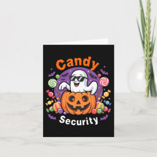 Carte Sécurité de bonbons Boo Citrouille Fantôme Hallowe
