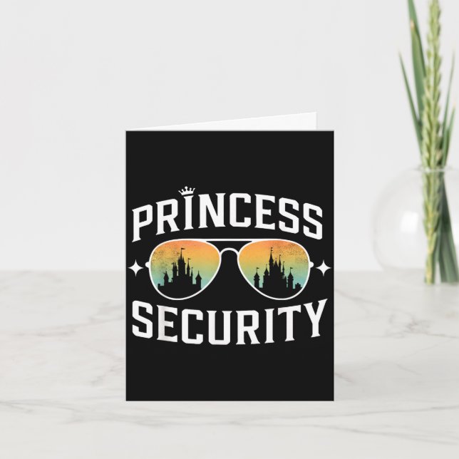 Carte sécurité de princesse anniversaire papa frère chât (Devant)