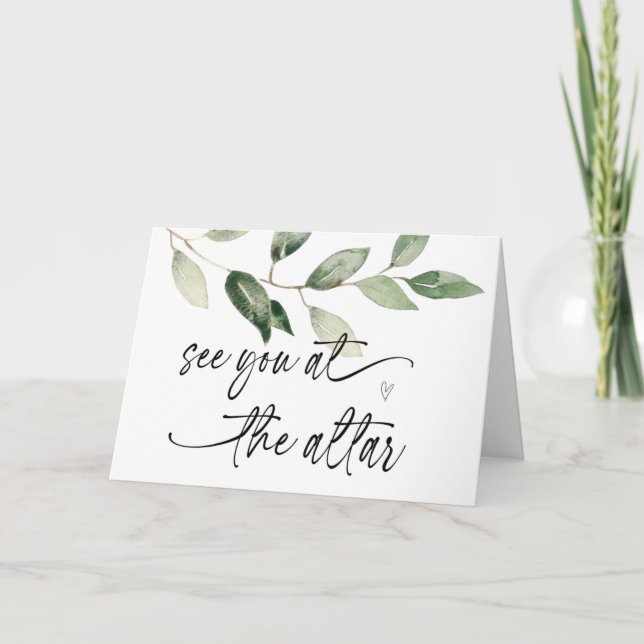 Carte See You At The Altar Gift From Bride to Groom Card (Devant)