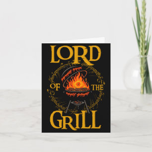 Carte Seigneur du grill bbq papa nerd papa drôle