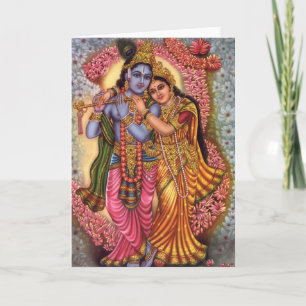 Carte Seigneur Krishna et Radha