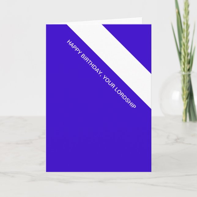 Carte seigneurie d'anniversaire (Devant)