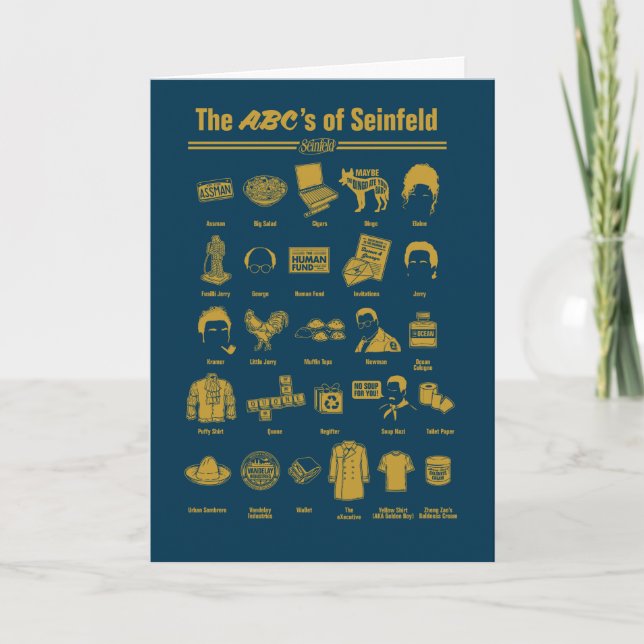 Carte Seinfeld | ABC de Seinfeld Infographie (Devant)