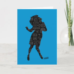 Carte Seinfeld   Elaine Danse Silhouette