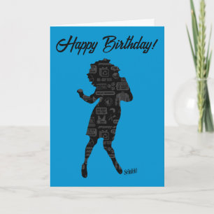 Carte Seinfeld   Elaine Danse Silhouette Anniversaire