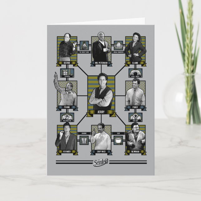 Carte Seinfeld | Graphique de relation de caractère (Devant)