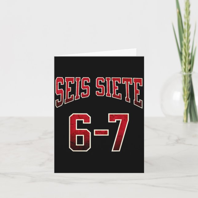 Carte Seis Siete 67 Spanish Srts Jersey Funny Six Seven  (Devant)