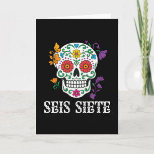 Carte Seis Siete Mexicain Los Muertos Calaveras Sucre Sk