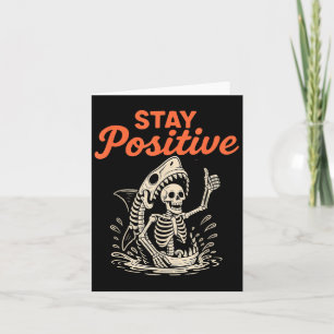 Carte Séjour Squelette Sitive Requin Drôle Halloween Drô