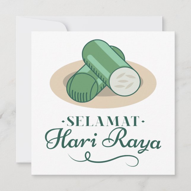 Carte Sélemat Hari Raya // Célébration islamique de l'Aï (Devant)