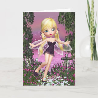 Carte Selena Fairy Grey Card