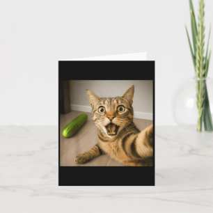 Carte Selfie Chat Chocé Drôle Avec Conception De Mème De