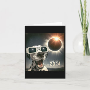 Carte Selfie Dalmatie Enfants Mens Solaire Eclipse Chien