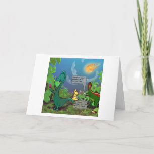 Carte Selfie de dinosaure, bande dessinée drôle